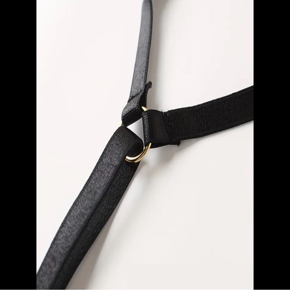 Black & Red Rose, Kink Strapped, Lingerie Set - Picture 10 of 12